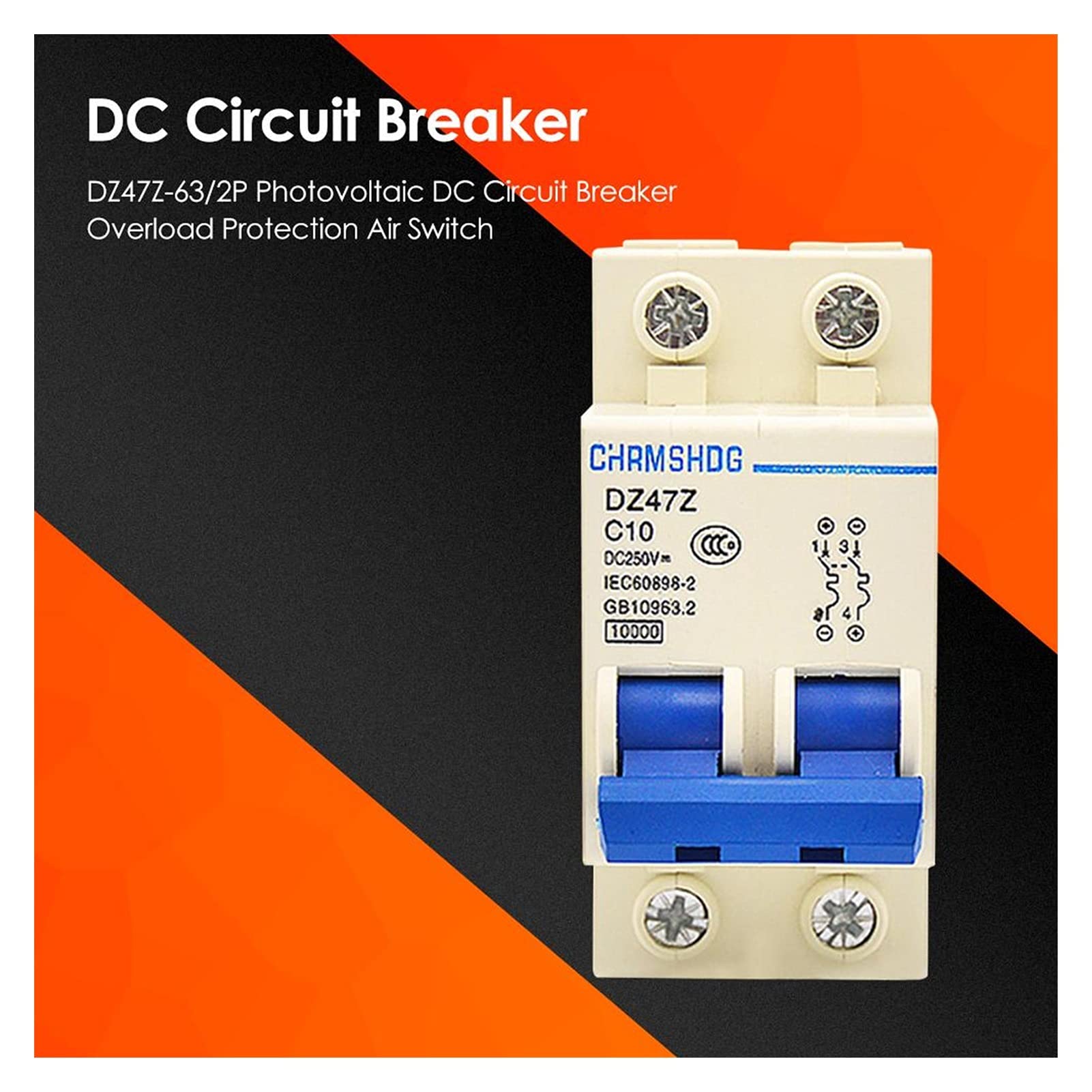 Amazon.com: MUOBSBJRX Circuit Breaker DZ47Z-63/2P 10A 16A